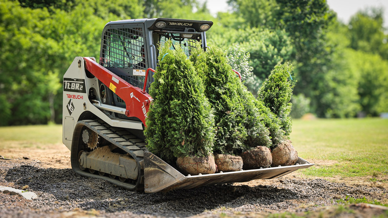 Forklift Lifting Mini Trees