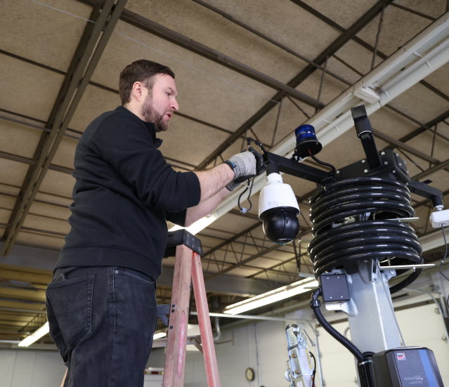 Alex Installing a Security Camera